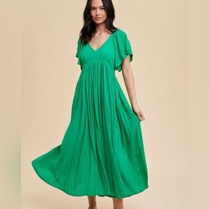 Green long In Bloom dress